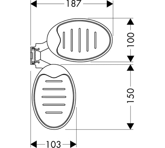 Набор мыльниц HANSGROHE 28698000 Raindance Cassetta 00000008123
