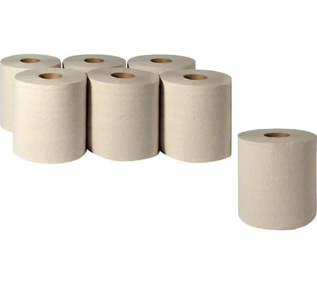 Полотенца бумажные Комус дисп. с цв 1 слой, 300 м отбел. макул 6 рулонов  1790073