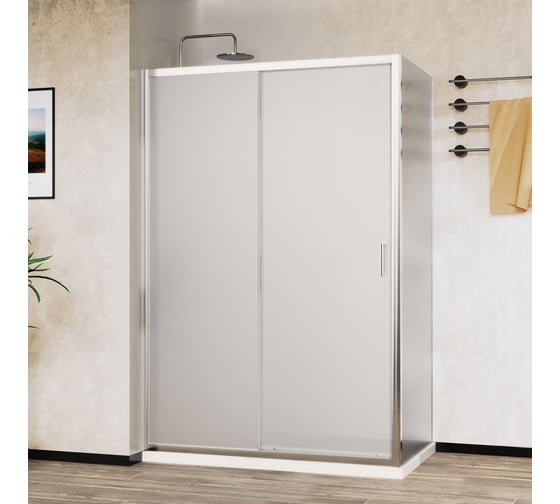 Душевой уголок VINCEA City 1200x900, хром, стекло текстурное VSR-5CT9012MT