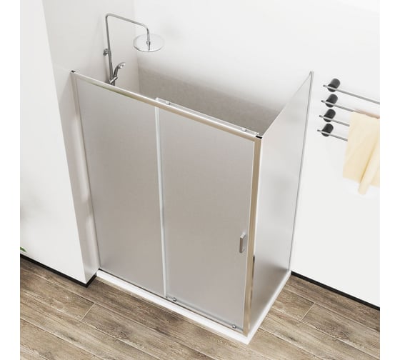 Душевой уголок VINCEA City 1200x900, хром, стекло текстурное VSR-5CT9012MT