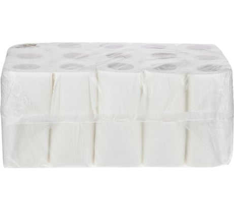Туалетная бумага Комус 2 слоя, 15 м, белая 100 целлюлоза, 30 рулонов 1746371