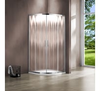 Душевой уголок VINCEA Garda 800x800, хром, стекло шиншилла VSQ-1G800CH