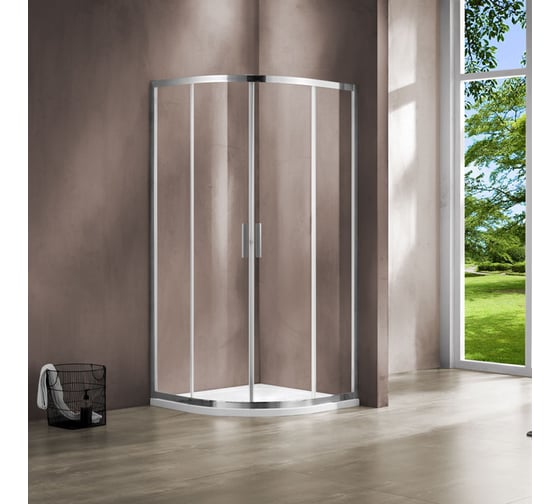 Душевой уголок VINCEA Garda 900x900, хром, стекло прозрачное VSQ-1G900CL