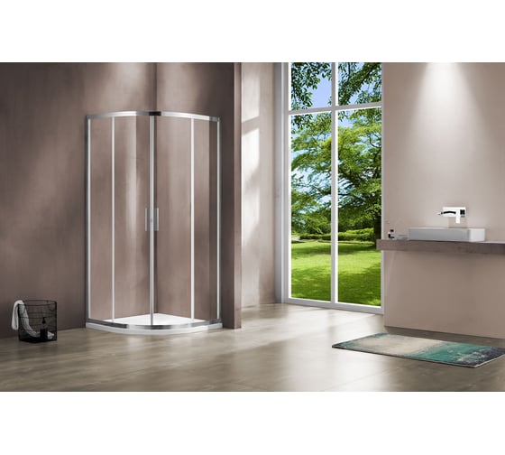 Душевой уголок VINCEA Garda 900x900, хром, стекло прозрачное VSQ-1G900CL