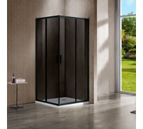 Душевой уголок VINCEA Garda 900x900, черный, стекло тонированное VSS-1G900CGB