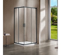 Душевой уголок VINCEA Garda 900x900, вороненая сталь, стекло прозрачное VSS-1G900CLGM