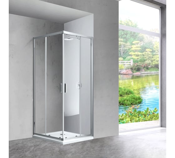 Душевой уголок VINCEA Scala 900x900, хром, стекло прозрачное VSS-2SC900CL 1