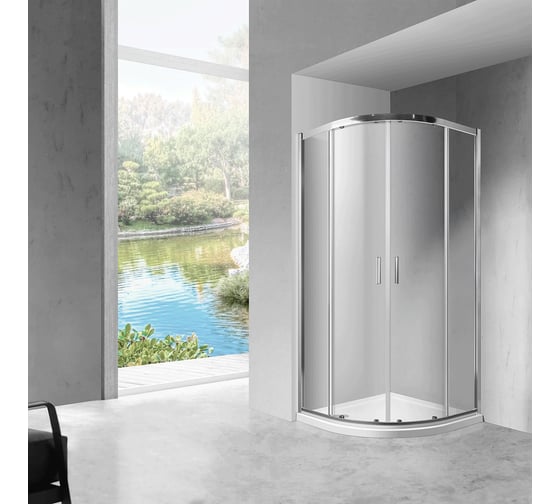 Душевой уголок VINCEA Scala 1000x1000, хром, стекло прозрачное VSQ-2SC100CL