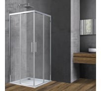 Душевой уголок VINCEA Soft 900x900, хром, стекло прозрачное VSS-3SO900CL