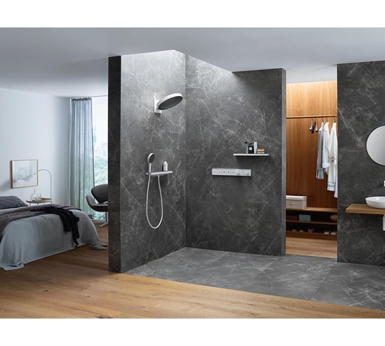 Шланговое подсоединение с держателем для душа HANSGROHE 26843700 FixFit Porter 500 мм 00000071048