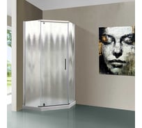Душевой уголок VINCEA Stresa 1000x1000, хром, стекло шиншилла VSP-1S100CH