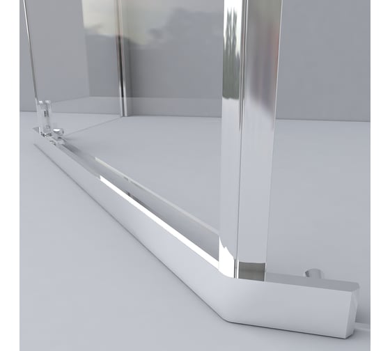 Душевой уголок VINCEA Stresa 1000x1000, хром, стекло шиншилла VSP-1S100CH
