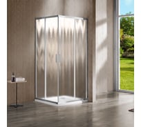 Душевой уголок VINCEA Stresa 900x900, хром, стекло шиншилла VSP-1S900CH