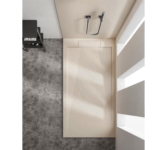 Поддон для душа из искусственного камня VINCEA 900x1200x25, бежевый VST-4SRL9012C