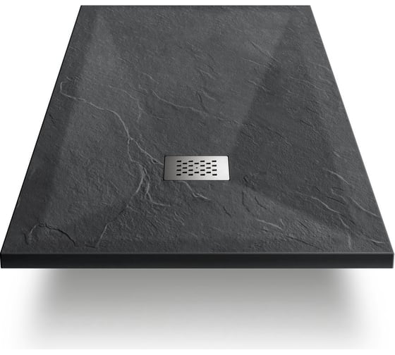 Поддон для душа из искусственного камня VINCEA 1100x800x25, антрацит VST-4SR8011A