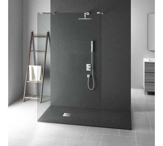 Поддон для душа из искусственного камня VINCEA 1100x800x25, антрацит VST-4SR8011A