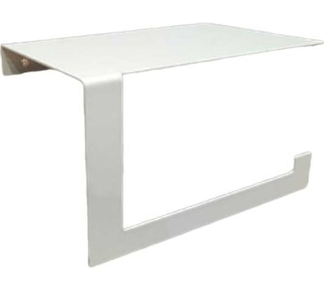 Держатель для туалетной бумаги ГеоПластБорд с полочкой, 16x10.5x9.5 см, правый, цвет белый D01WP