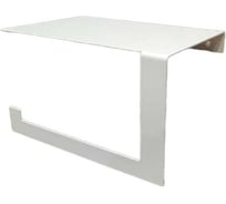Держатель для туалетной бумаги ГеоПластБорд с полочкой, 16x10.5x9.5 см, левый, цвет белый D01-01WL