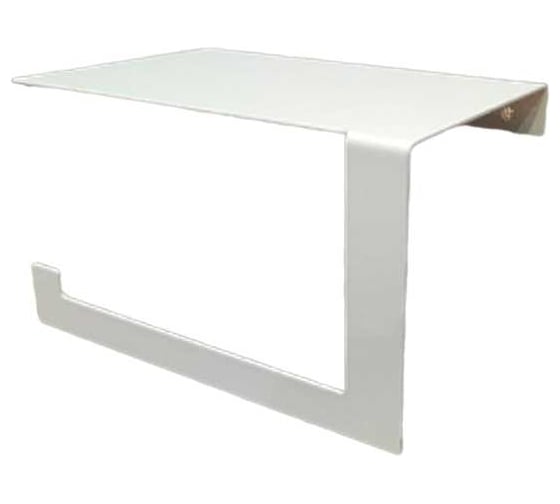 Держатель для туалетной бумаги ГеоПластБорд с полочкой, 16x10.5x9.5 см, левый, цвет белый D01-01WL 1