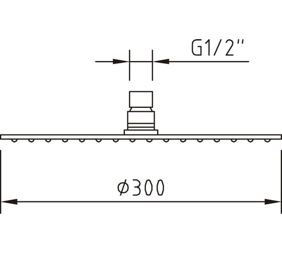 Верхний душ CLEVER SLIM д.300 98899