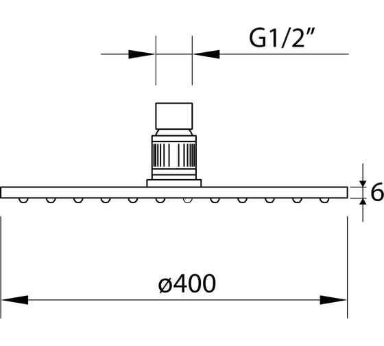 Верхний душ CLEVER SLIM INOX AIR д.400 99689