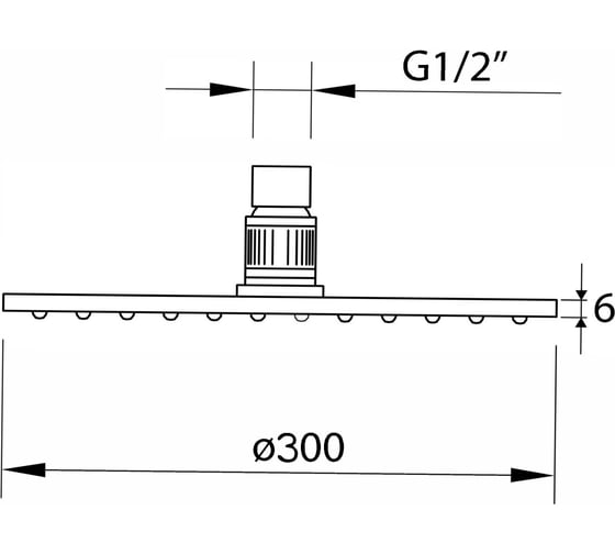 Верхний душ CLEVER SLIM INOX AIR д.300 99691