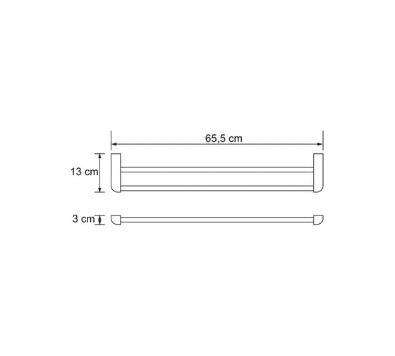 Двойной держатель полотенец WasserKRAFT Kammel K-8340WHITE