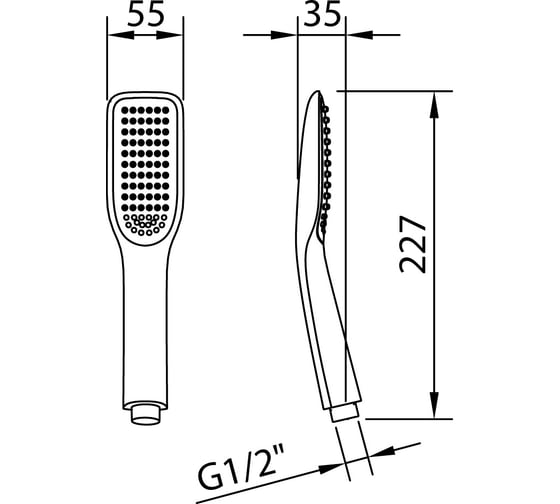 Лейка для душа CLEVER TREND 1 режим 225х50 99609