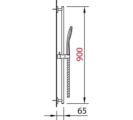 Душевой гарнитур CLEVER STYLE д.19x900 99628