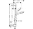 Душевой гарнитур HANSGROHE Crometta 100 Multi 65 см, белый/хром 26650400 00000040361 2