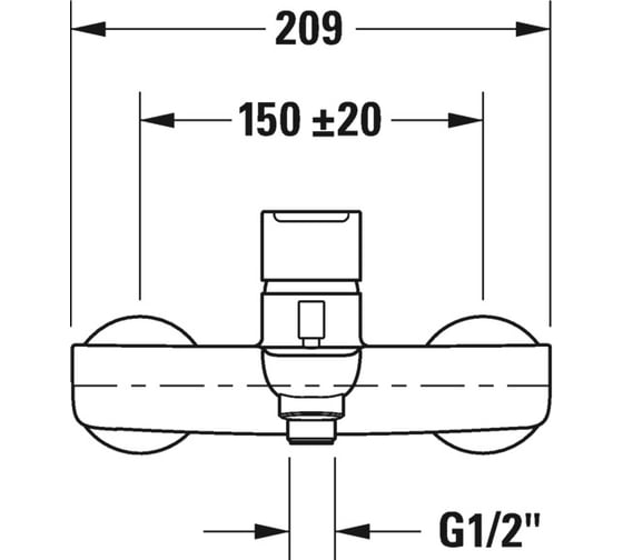 Смеситель для ванны DURAVIT B.1 B15230000010 00000063989