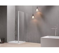 Боковая часть душевого ограждения SANTREK AQUA Time- SP-1000-G-Chrome 1000x1950 стекло грейп 6мм, профиль Хром 314668