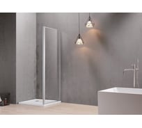 Боковая часть душевого ограждения SANTREK AQUA Time- SP-900-G-Chrome 900x1950 стекло грейп 6мм, профиль Хром 314667