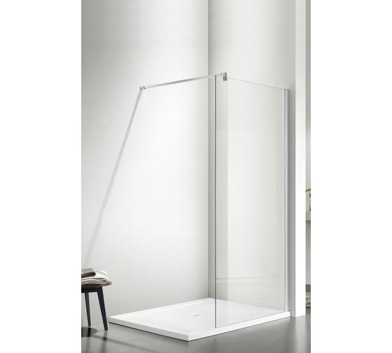 Душевое ограждение SANTREK AQUA Тour - SG-800-С-Chrome 800x1950 стекло прозрачное 6мм, профиль хром (штанга в комплекте) 314081
