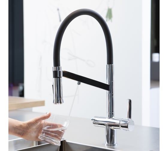 Комбинированный смеситель для кухни CLEVER CHEF WT19 с выходом для питьевой воды 60729