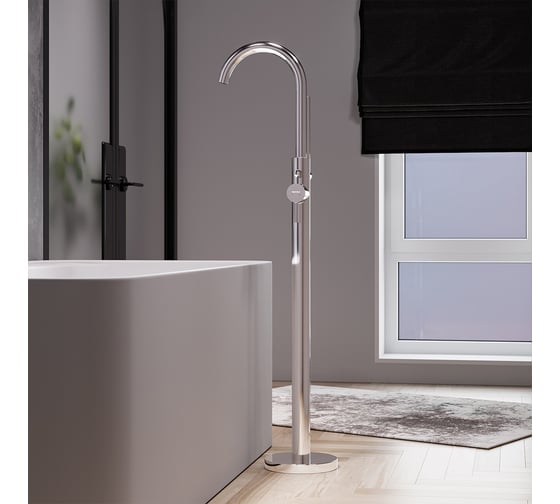 Отдельностоящий смеситель для ванны и душа Damixa Scandinavian Pure хром 365000000