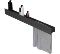 Полка Граф Держалкин Skyline double 100x9,2x9 полотенцедержатель справа черный Fl-sky-d100пр-ч