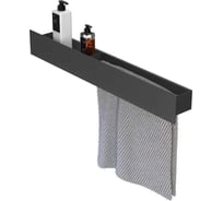 Полка Граф Держалкин Skyline double 70x9,2x9 полотенцедержатель справа черный Fl-sky-d70пр-ч