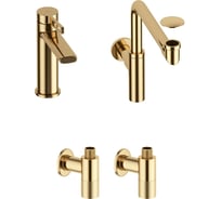 Смеситель для раковины в ванную комнату Wellsee ONCE! and forever в наборе 4 в 1 201000208