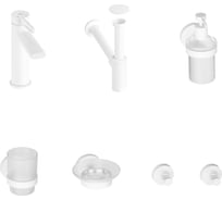 Смеситель для раковины в ванную комнату Wellsee ONCE! and forever в наборе 7 в 1 201000270