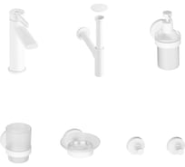 Смеситель для раковины в ванную комнату Wellsee ONCE! and forever в наборе 7 в 1 201000285