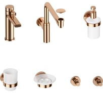 Смеситель для раковины в ванную комнату Wellsee ONCE! and forever в наборе 7 в 1 201000289