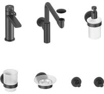 Смеситель для раковины в ванную комнату Wellsee ONCE! and forever в наборе 7 в 1 201000287