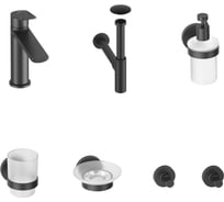 Смеситель для раковины в ванную комнату Wellsee ICON! for life в наборе 7 в 1 201000257