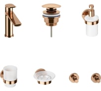 Смеситель для раковины в ванную комнату Wellsee ICON! for life в наборе 6 в 1 201000224