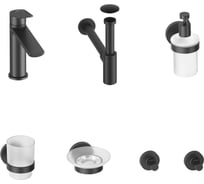 Смеситель для раковины в ванную комнату Wellsee ICON! for life в наборе 7 в 1 201000242