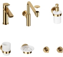 Смеситель для раковины в ванную комнату Wellsee ICON! for life в наборе 7 в 1 201000263