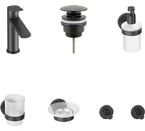 Смеситель для раковины в ванную комнату Wellsee ICON! for life в наборе 6 в 1 201000222