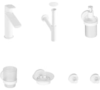 Смеситель для раковины в ванную комнату Wellsee ICON! for life в наборе 7 в 1 201000260