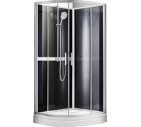 Душевая кабина Azario DENVER 900*900(2000+150) прозрачное стекло 4 мм, Easy Clean, задняя панель черная, профиль серый (4м) AZ-N10812 00078855